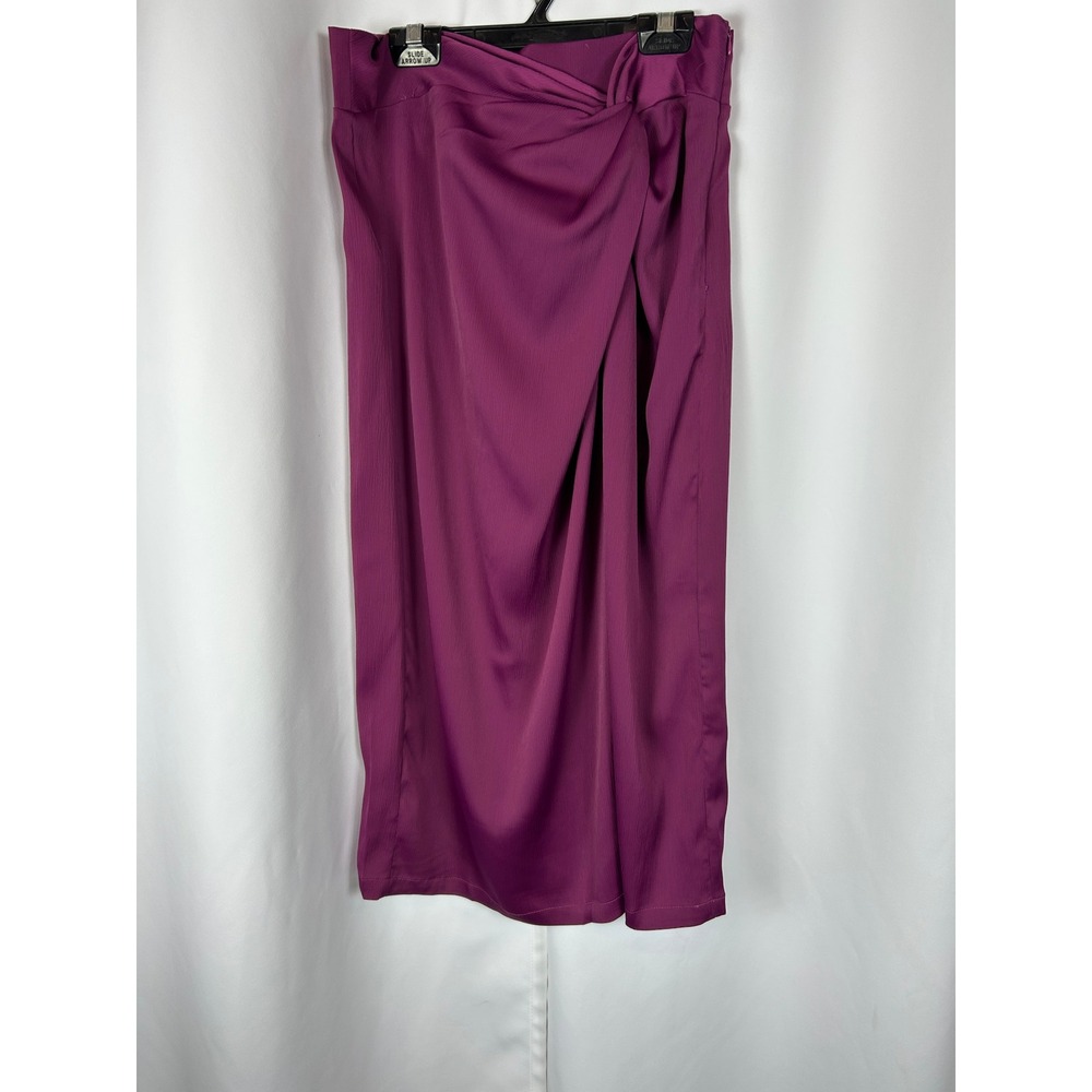 Molly Bracken Dopamine Dressing Purple Twist Midi Cocktail Resortwear Skirt S
